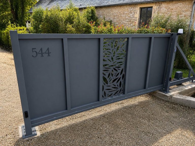 Portail feuillage, réalisation AD Créateur